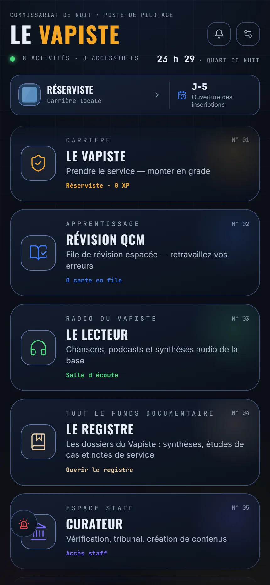 Le Hub de l’application Le Vapiste